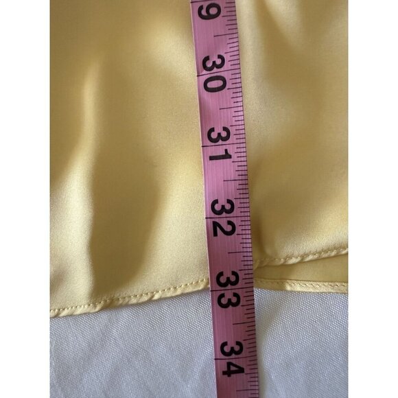 NWT Ramy Brook Tanya V-Neck‎ Satin Long Sleeve Mini Dress Daffodil Yellow Size 2 - Picture 8 of 13